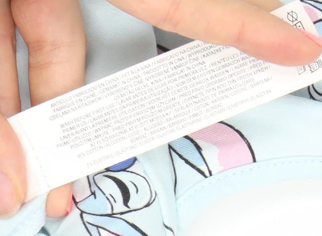 Disney Girls Blue Stitch Tank Top 9-10 Years Sleeveless Cotton Camisole