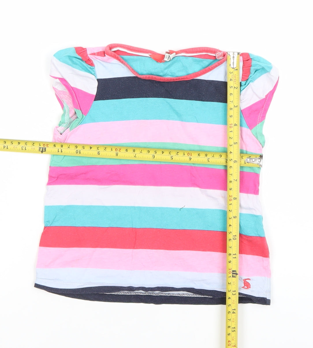 Joules Girls Multicoloured Striped Cotton Short Sleeve T-Shirt 4-5 Years
