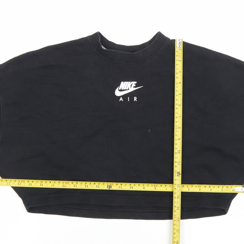 Nike Air Women's Black Cropped Pullover Sweatshirt M