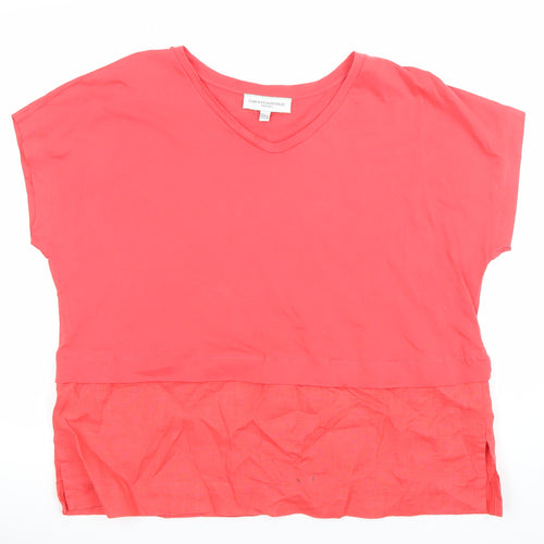 Carolyn Donnelly The Edit Women Pink Linen Blend V-Neck Tunic Blouse Size 14