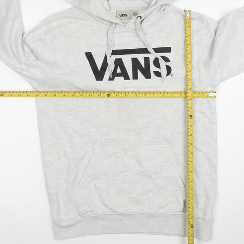 Vans Men's Grey Pullover Hoodie Size S Logo Fleece Skateboarding