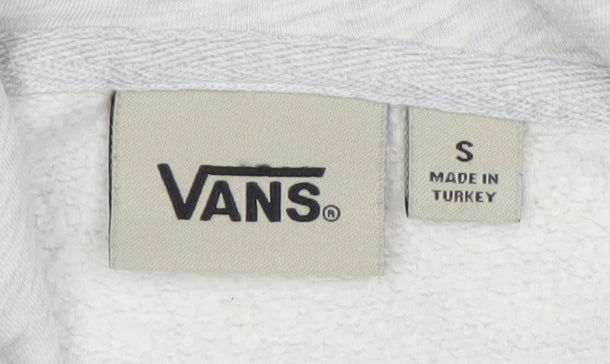 Vans Men's Grey Pullover Hoodie Size S Logo Fleece Skateboarding