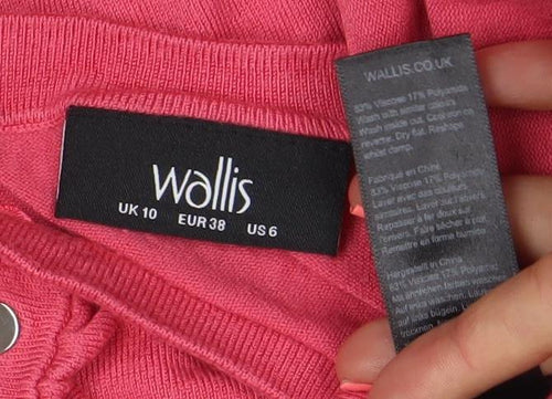 Wallis Women’s Pink Crew Neck Long Sleeve Jumper Size 10