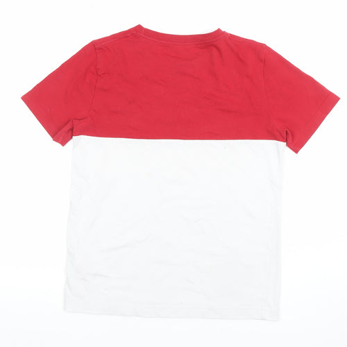 Jordan Boys Red White Colourblock T-Shirt 10-12 Years Sportswear