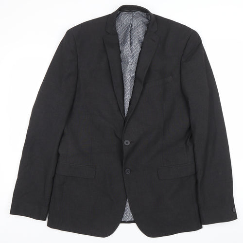 Red Herring Men's Grey 42L Long Fit Blazer Jacket