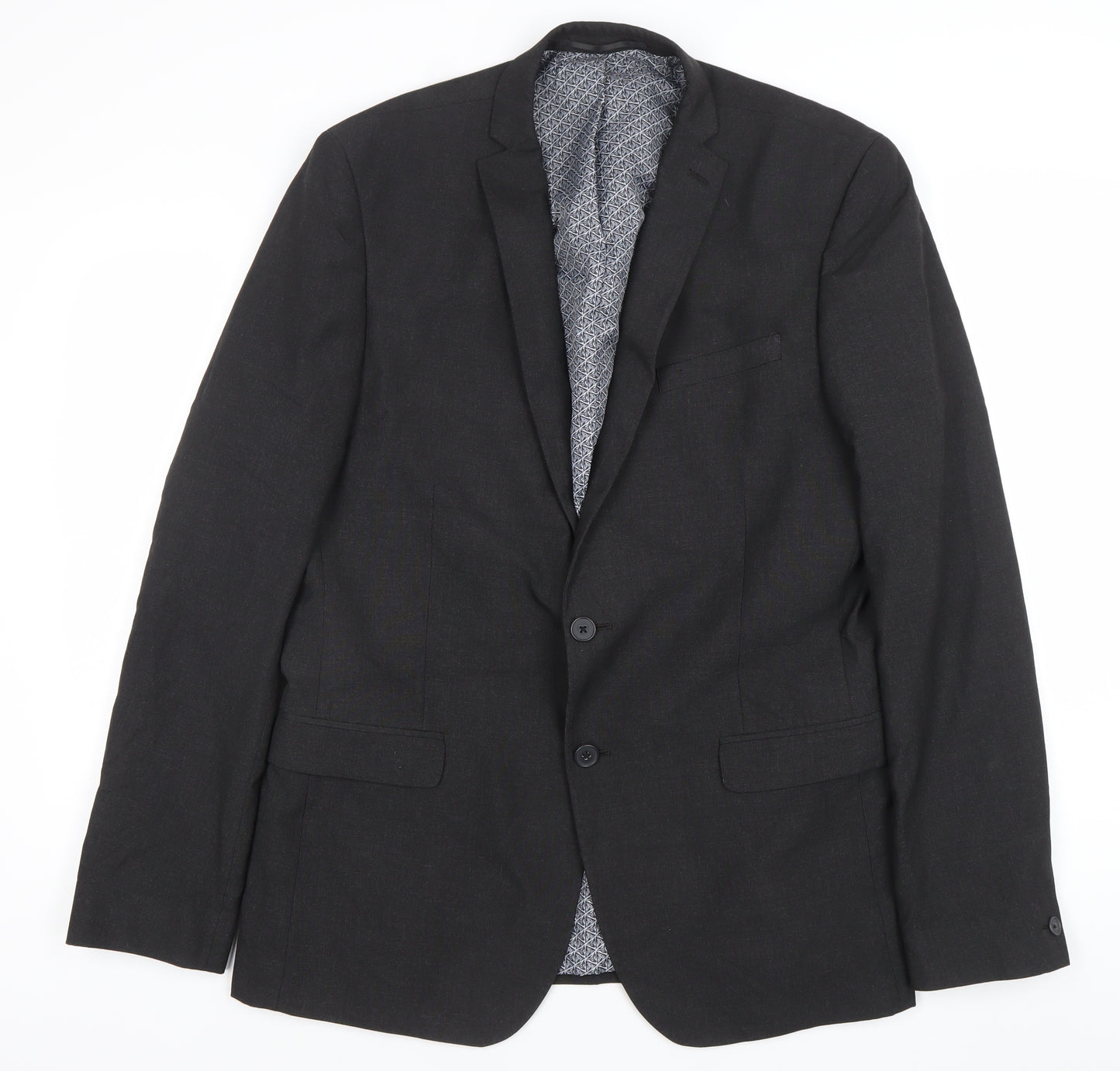 Red Herring Men's Grey 42L Long Fit Blazer Jacket