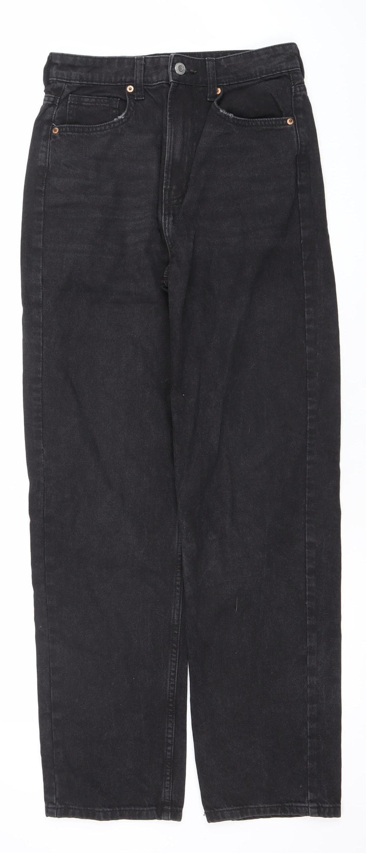 &Denim Womens Black 90s Straight High Waist Jeans Size 8