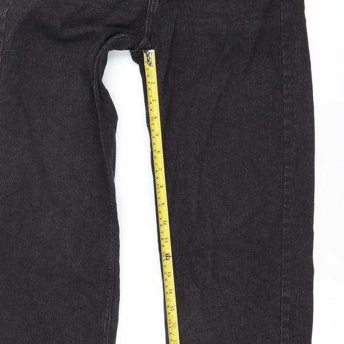 &Denim Womens Black 90s Straight High Waist Jeans Size 8