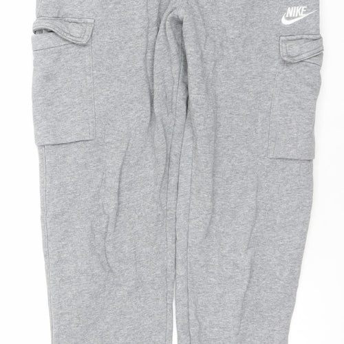 Nike Boys Grey XL Tapered Sweatpants Fleece Joggers 155/170cm