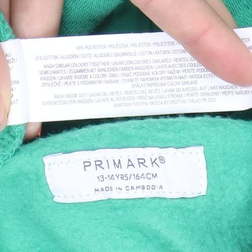 Primark Boys Green Ireland Hoodie 13-14 Years Pullover Fleece Sweatshirt