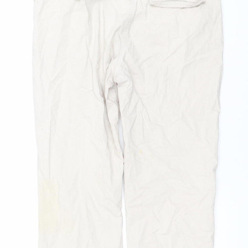 Marks and Spencer Women’s Beige Chino Trousers Size 10 Cotton Blend
