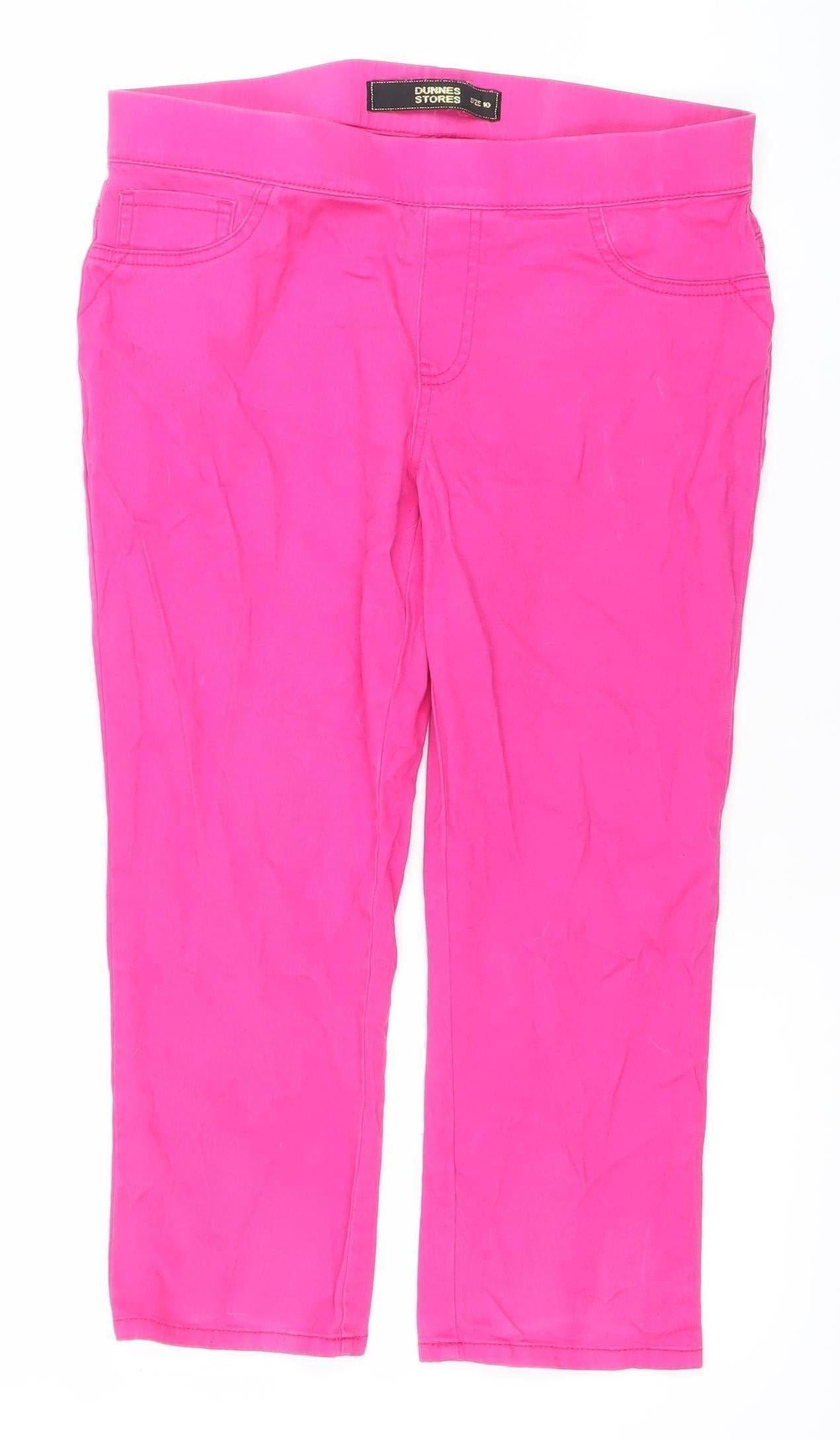 Dunnes Stores Women’s Pink Cropped Stretch Jeans Size 10