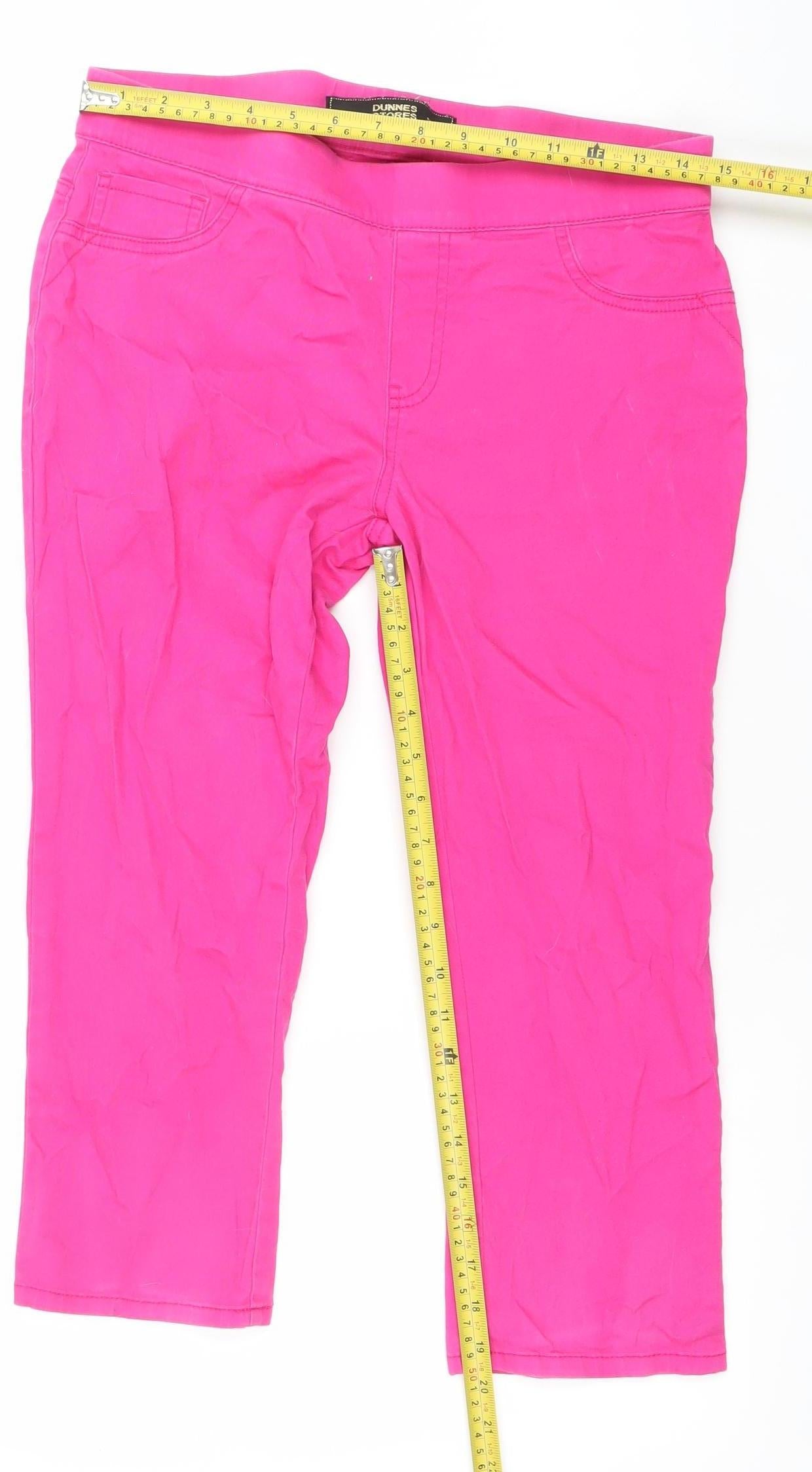 Dunnes Stores Women’s Pink Cropped Stretch Jeans Size 10