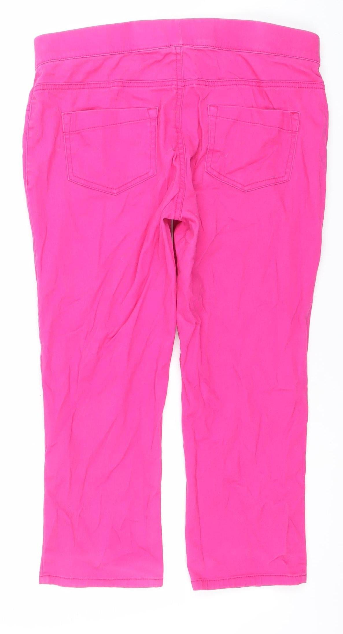 Dunnes Stores Women’s Pink Cropped Stretch Jeans Size 10