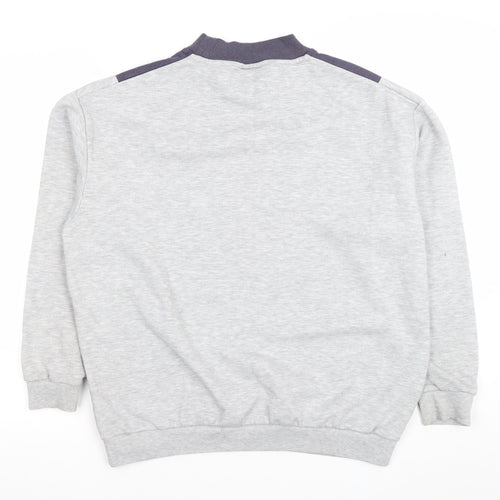 Lonsdale London Womens Grey & Navy Pullover Sweatshirt Size 16
