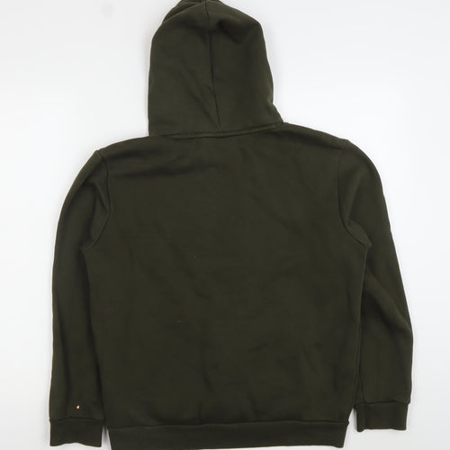 Puma Men’s Green Pullover Hoodie S Regular Fit Fleece Sportswear