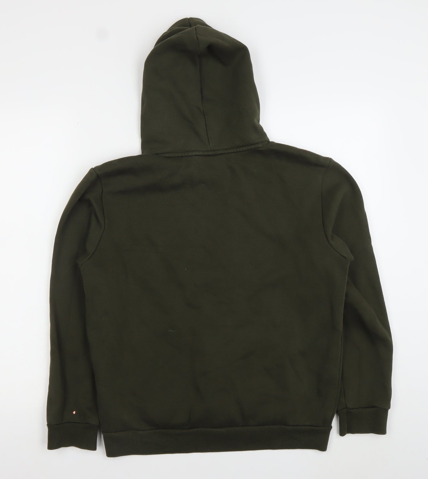 Puma Men’s Green Pullover Hoodie S Regular Fit Fleece Sportswear