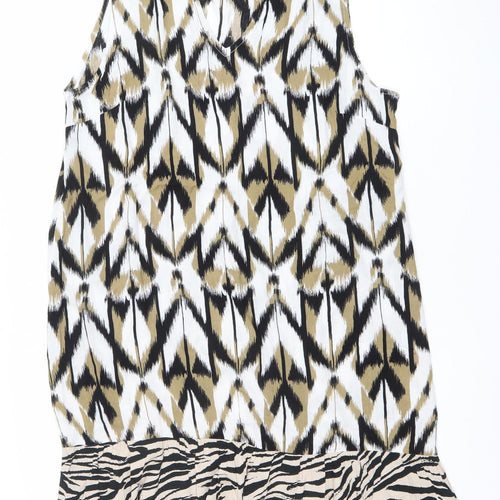 Egatex Women’s Multicoloured M Sleeveless Shift Dress Tribal Print