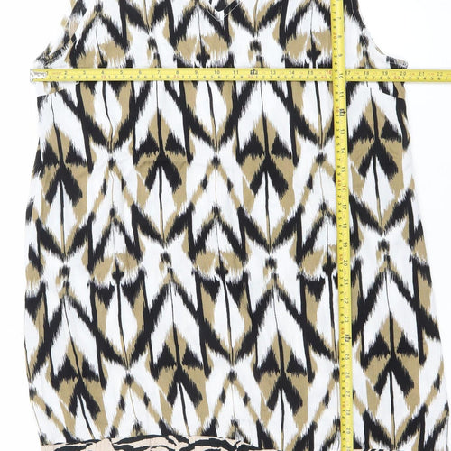Egatex Women’s Multicoloured M Sleeveless Shift Dress Tribal Print