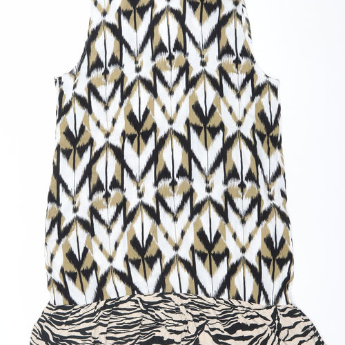 Egatex Women’s Multicoloured M Sleeveless Shift Dress Tribal Print