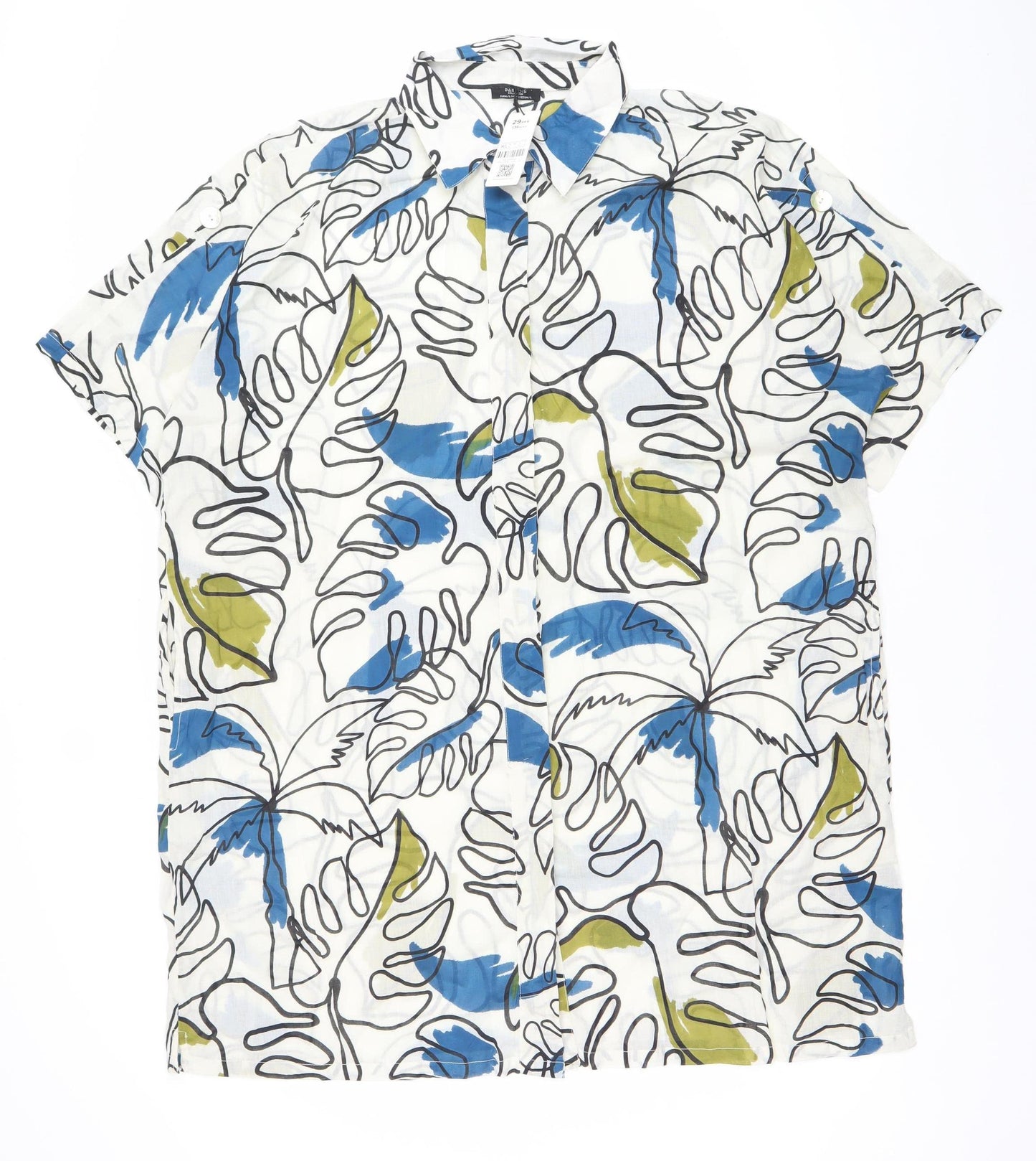 Parfois Womens Multicoloured Cotton Tropical Shirt Dress Size M