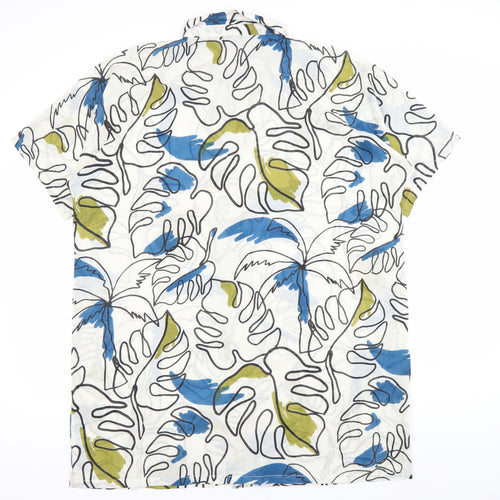 Parfois Womens Multicoloured Cotton Tropical Shirt Dress Size M