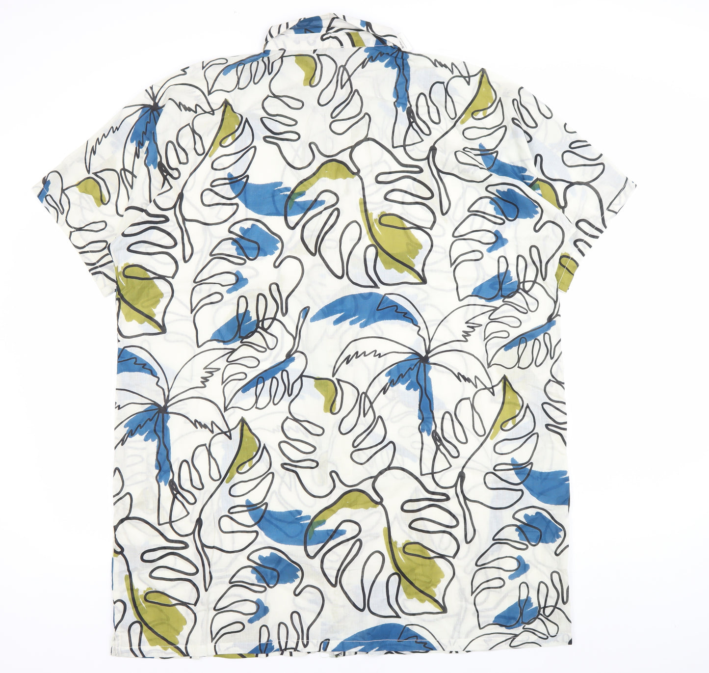 Parfois Womens Multicoloured Cotton Tropical Shirt Dress Size M