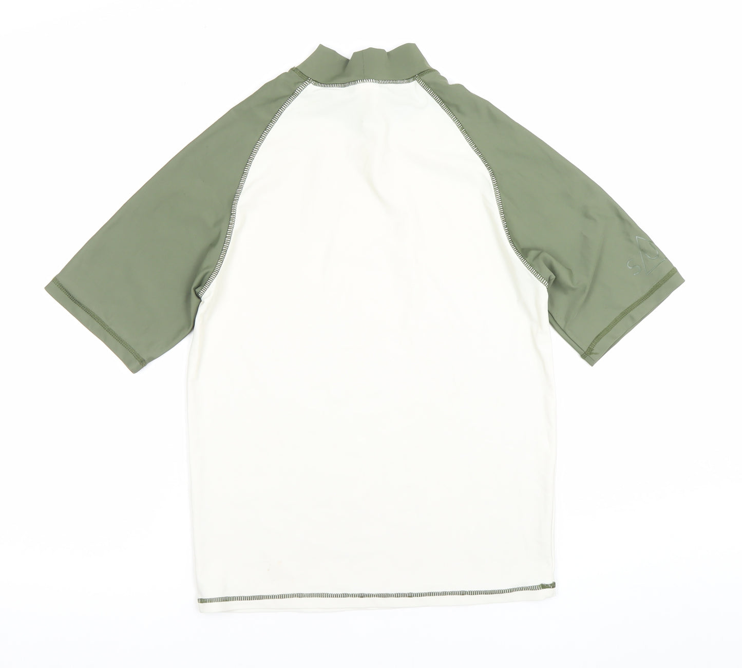Next Boys Green Short Sleeve Rash Guard T-Shirt 16 Years Quick Dry UV Top