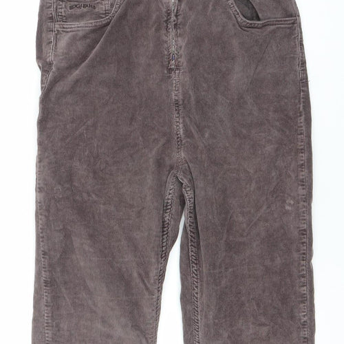 BDG Urban Outfitters Women Brown Corduroy Jumpsuit L Zip Front Flared Leg