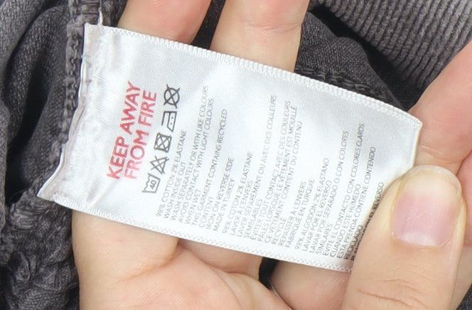 BDG Urban Outfitters Women Brown Corduroy Jumpsuit L Zip Front Flared Leg