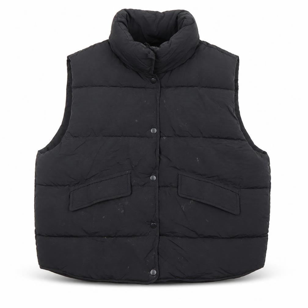 ZARA Girls Black 9-10 Years Puffer Waistcoat Quilted Sleeveless Vest