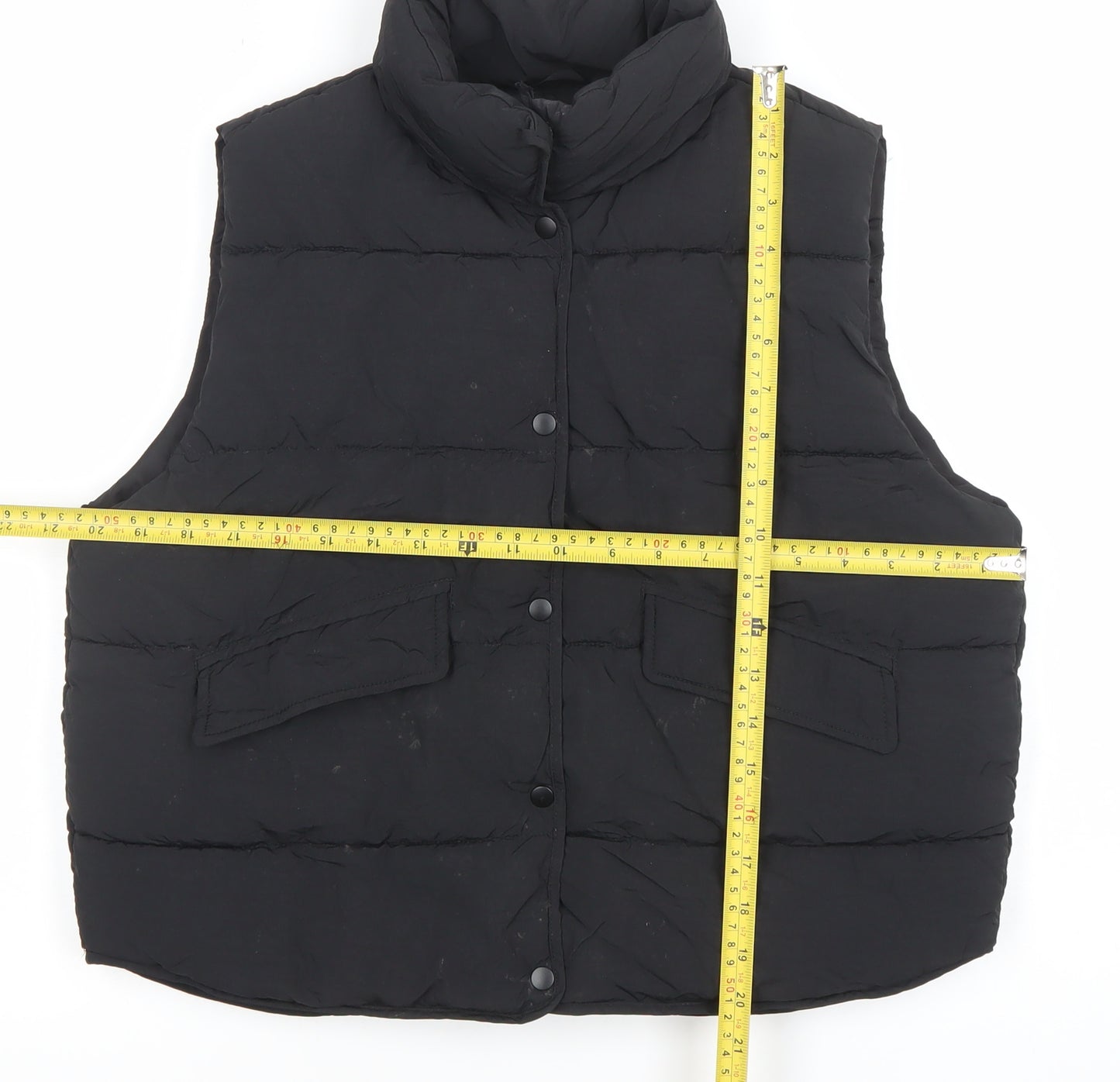 ZARA Girls Black 9-10 Years Puffer Waistcoat Quilted Sleeveless Vest