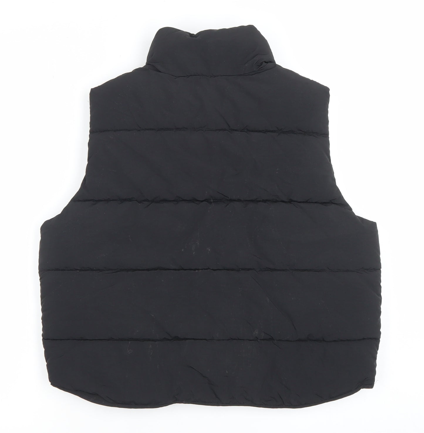 ZARA Girls Black 9-10 Years Puffer Waistcoat Quilted Sleeveless Vest