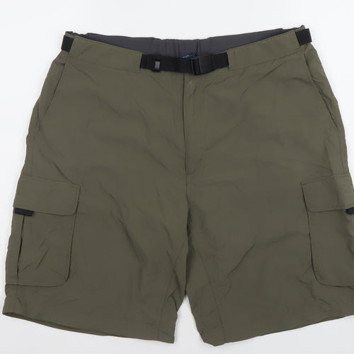 Eastern Mountain Sports Mens Green Cargo Shorts Size S 36 Nylon Outdoor
