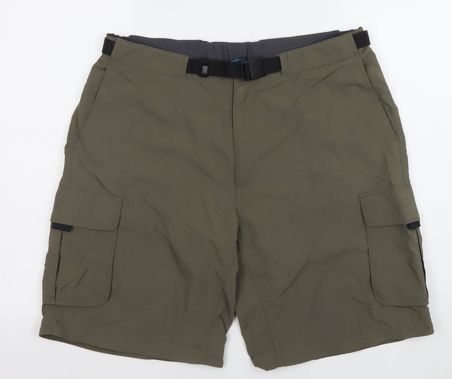 Eastern Mountain Sports Mens Green Cargo Shorts Size S 36 Nylon Outdoor