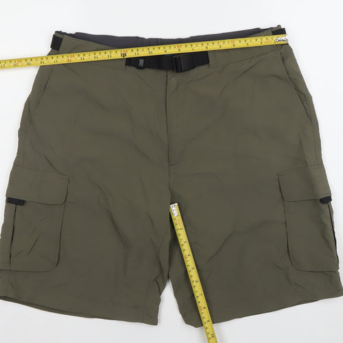 Eastern Mountain Sports Mens Green Cargo Shorts Size S 36 Nylon Outdoor