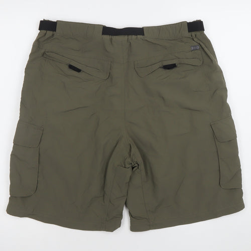 Eastern Mountain Sports Mens Green Cargo Shorts Size S 36 Nylon Outdoor