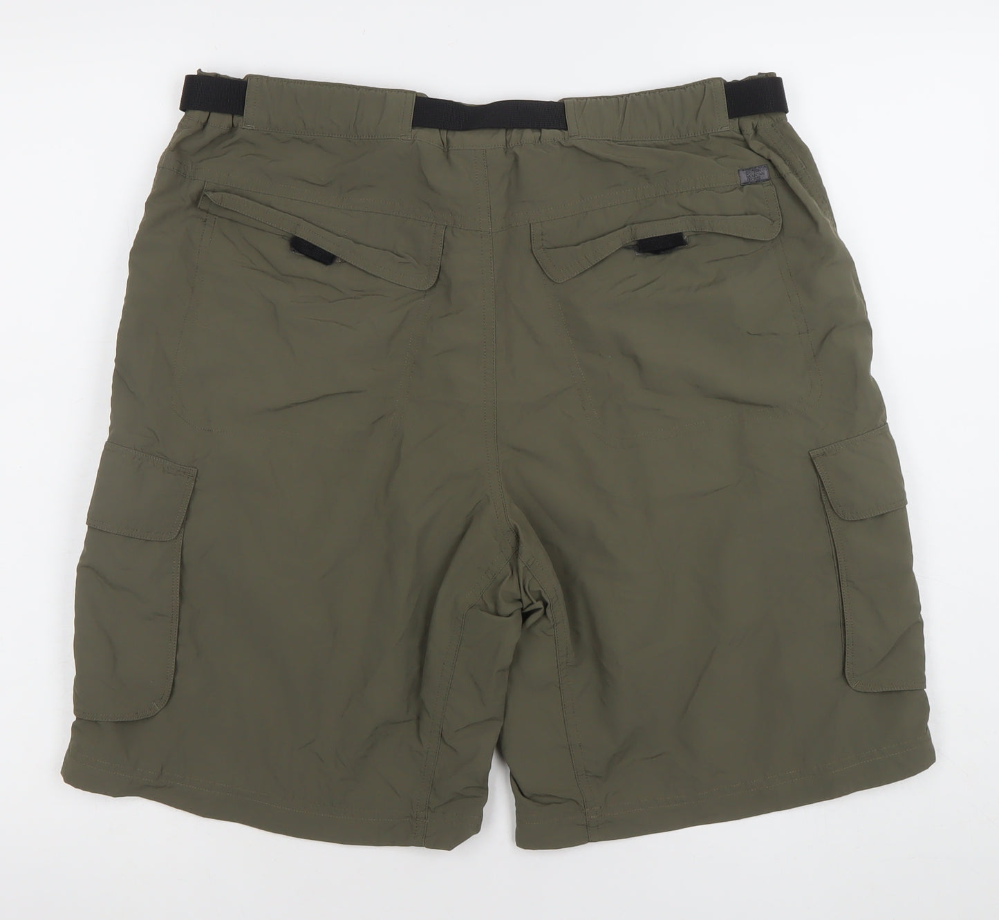 Eastern Mountain Sports Mens Green Cargo Shorts Size S 36 Nylon Outdoor
