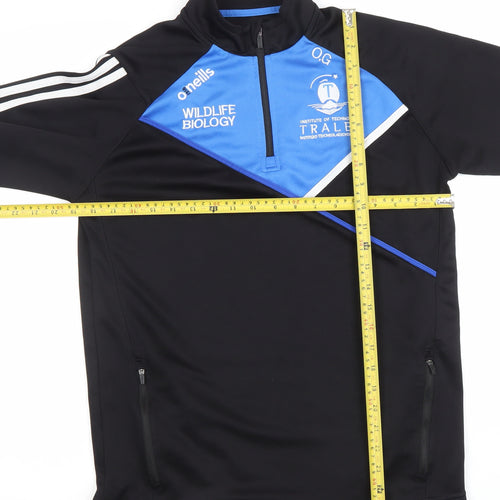O’Neills Men’s Black Small 1/4 Zip Sports Sweatshirt Tralee Logo