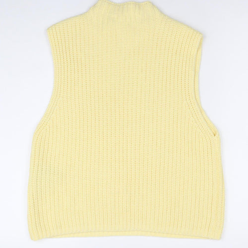 SELECTED FEMME Women's Yellow Knit Sleeveless Vest Jumper M
