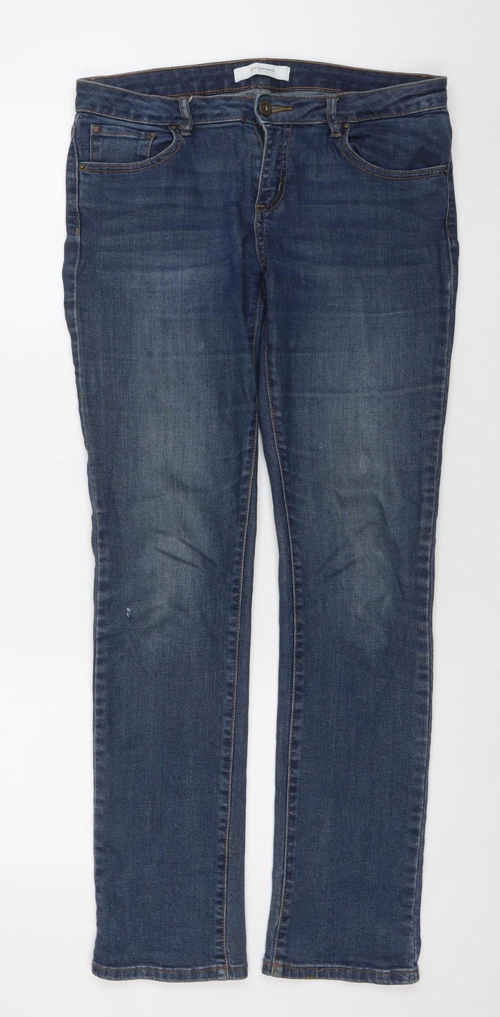 Promod Women's Blue Straight Fit Denim Jeans Size 10