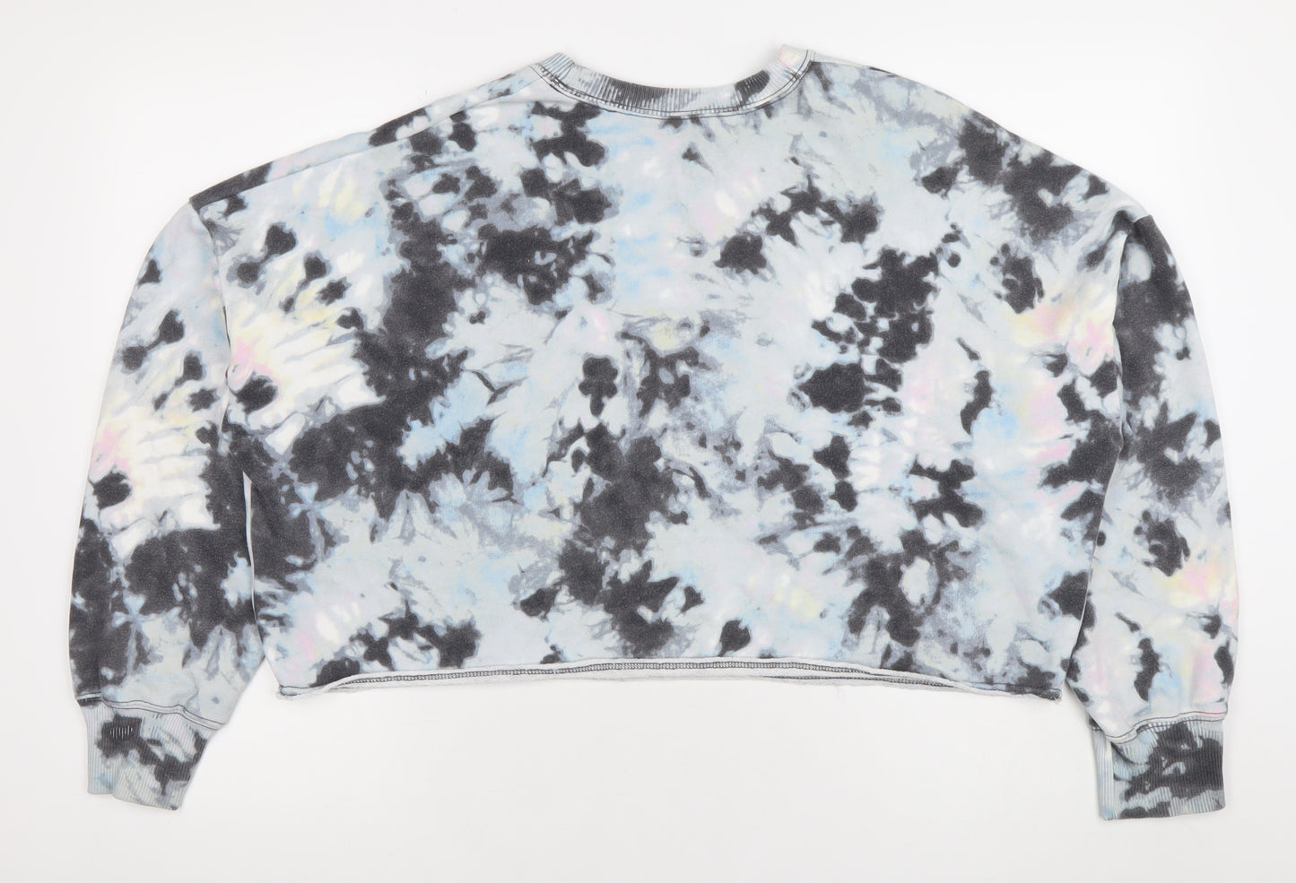Hollister Womens Blue Tie-Dye Alaska USA Graphic Pullover Sweatshirt L