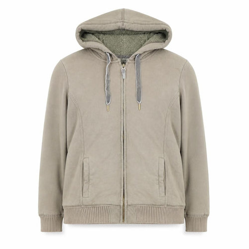 Marks and Spencer Womens Beige Full Zip Hooded Sweatshirt UK 18