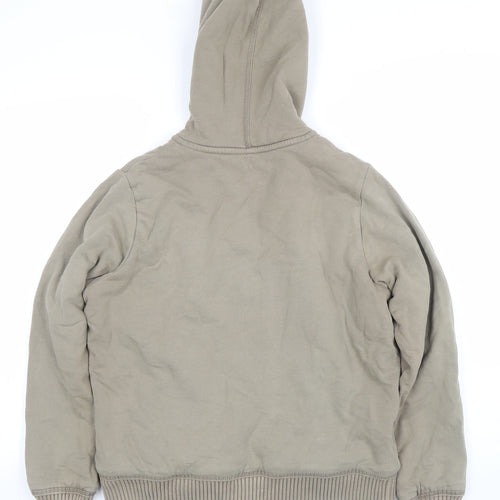 Marks and Spencer Womens Beige Full Zip Hooded Sweatshirt UK 18