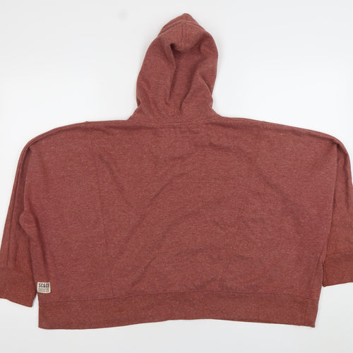 SoulCal & Co Womens Red Full Zip Hoodie Size 16 Cotton Blend