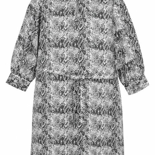 Next Women’s Black Snake Print High Neck Shift Dress UK 14