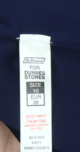 Dunnes Women’s Navy Floral Chiffon Tunic Blouse Size 10