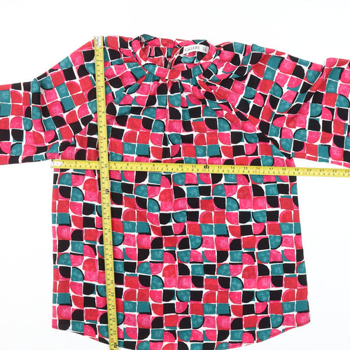 Gallery Women’s Multicoloured Geometric Long Sleeve Tunic Blouse Size 8
