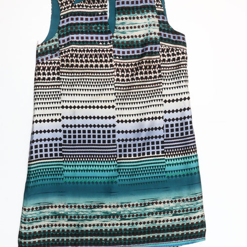 Forever 21 Women’s Multicoloured Geometric Shift Dress Size S Sleevless