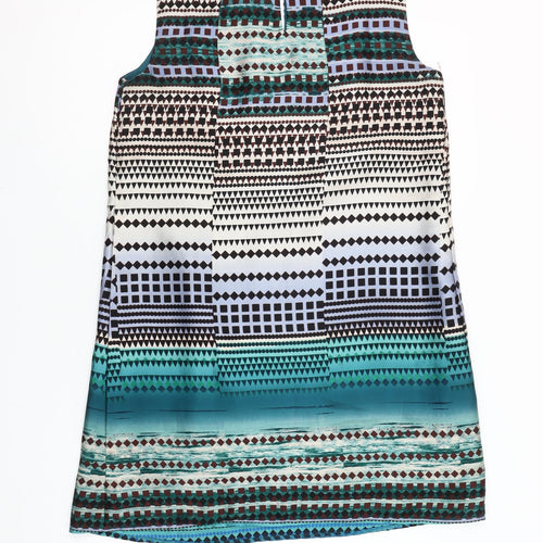 Forever 21 Women’s Multicoloured Geometric Shift Dress Size S Sleevless